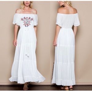 White gauze maxi😍
